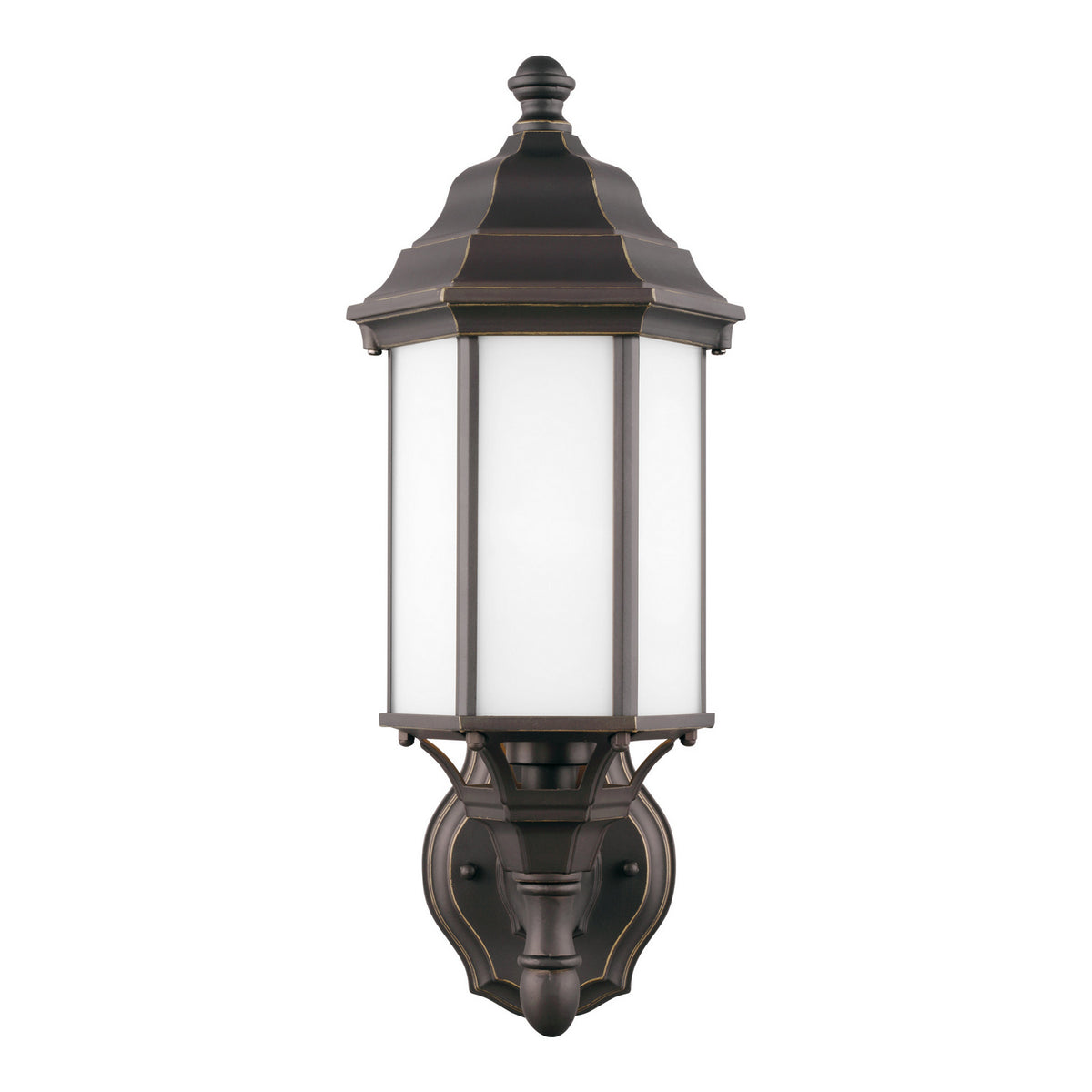One Light Outdoor Wall Lantern — 16.25", Satin Etched
