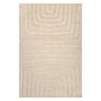 Dash & Albert Ais Abstract Bohemian Rug in Ivory, on white