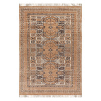 Dash & Albert Ardin Vintage Handmade Cotton Rug in Brown, on white