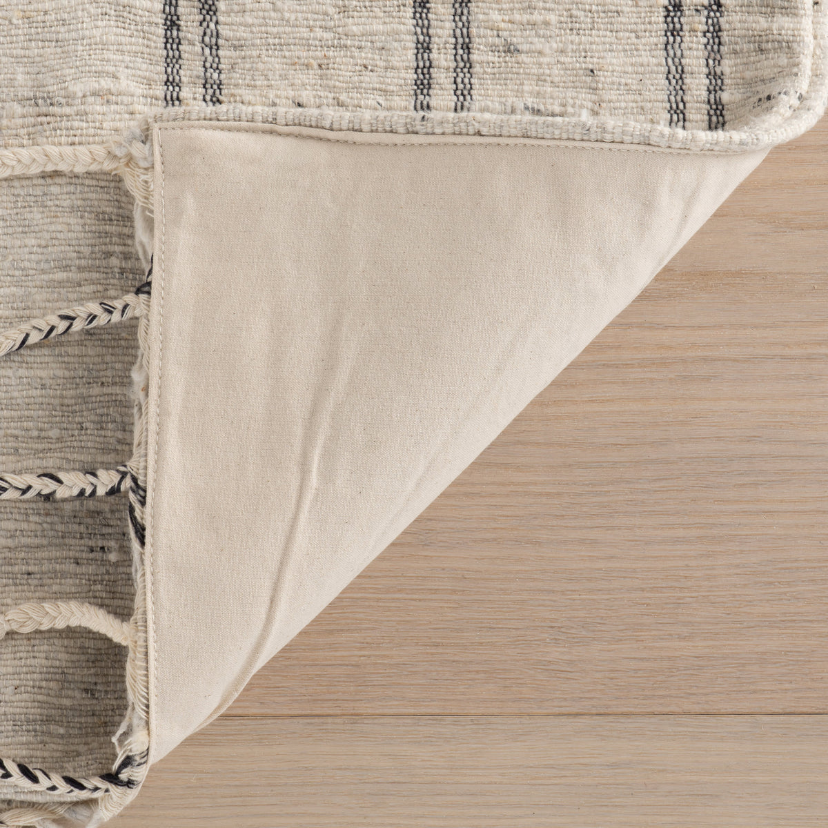 Dash & Albert Arven Striped Handmade Cotton Rug in Grey, photo 3