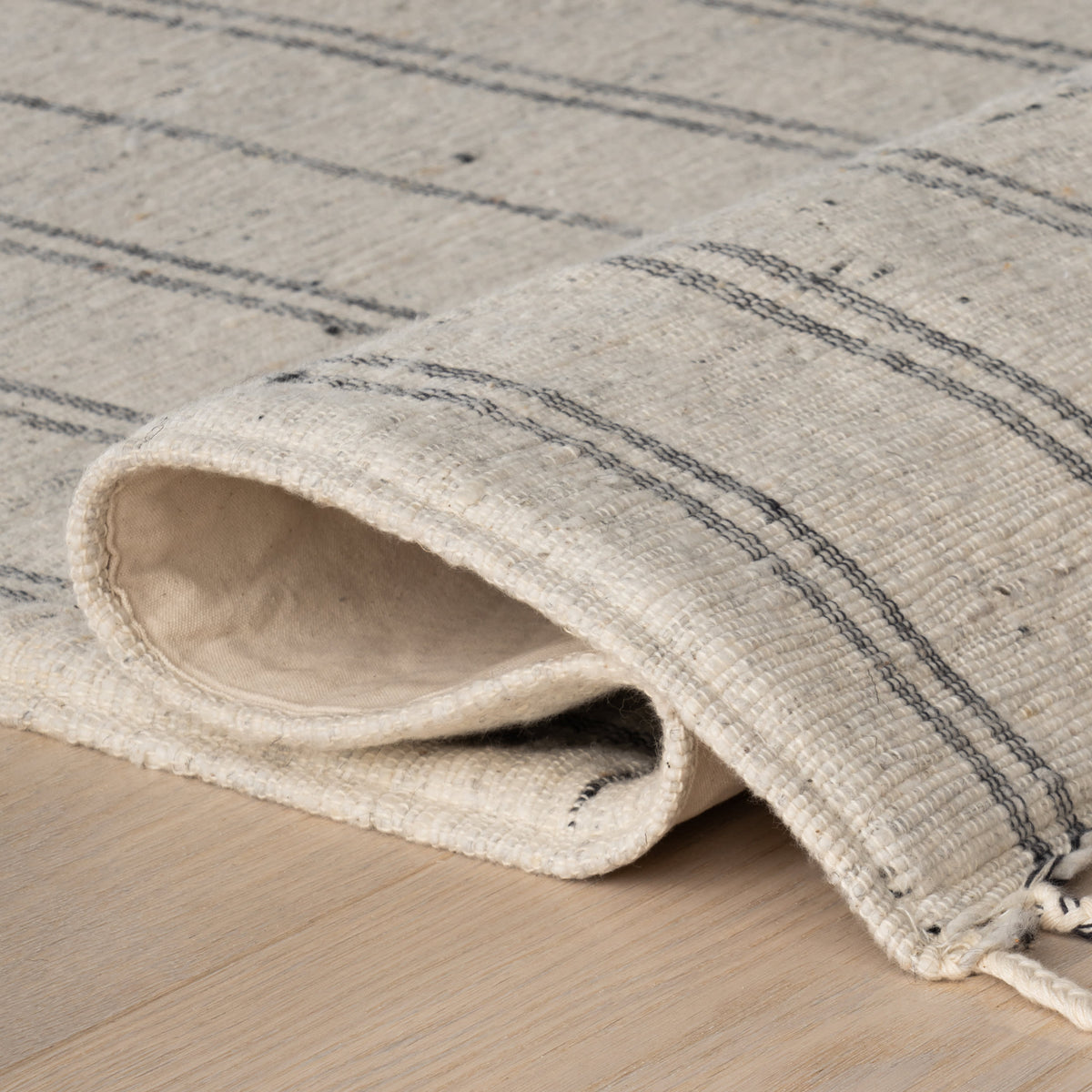 Dash & Albert Arven Striped Handmade Cotton Rug in Grey, photo 6