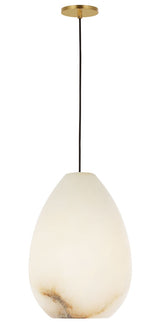 Alina One Light Pendant — 6.80", Alabaster