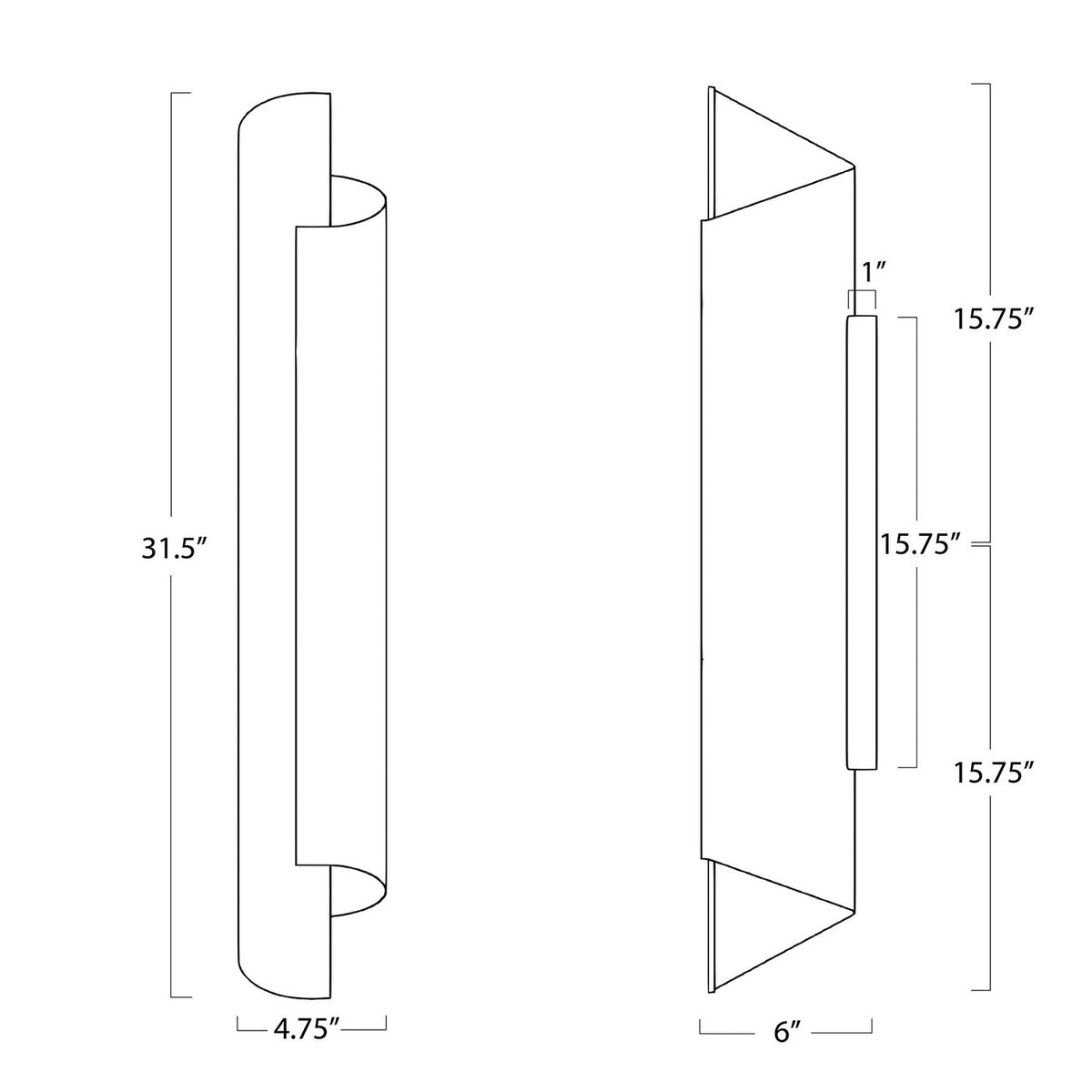 Flute Two Light Wall Sconce