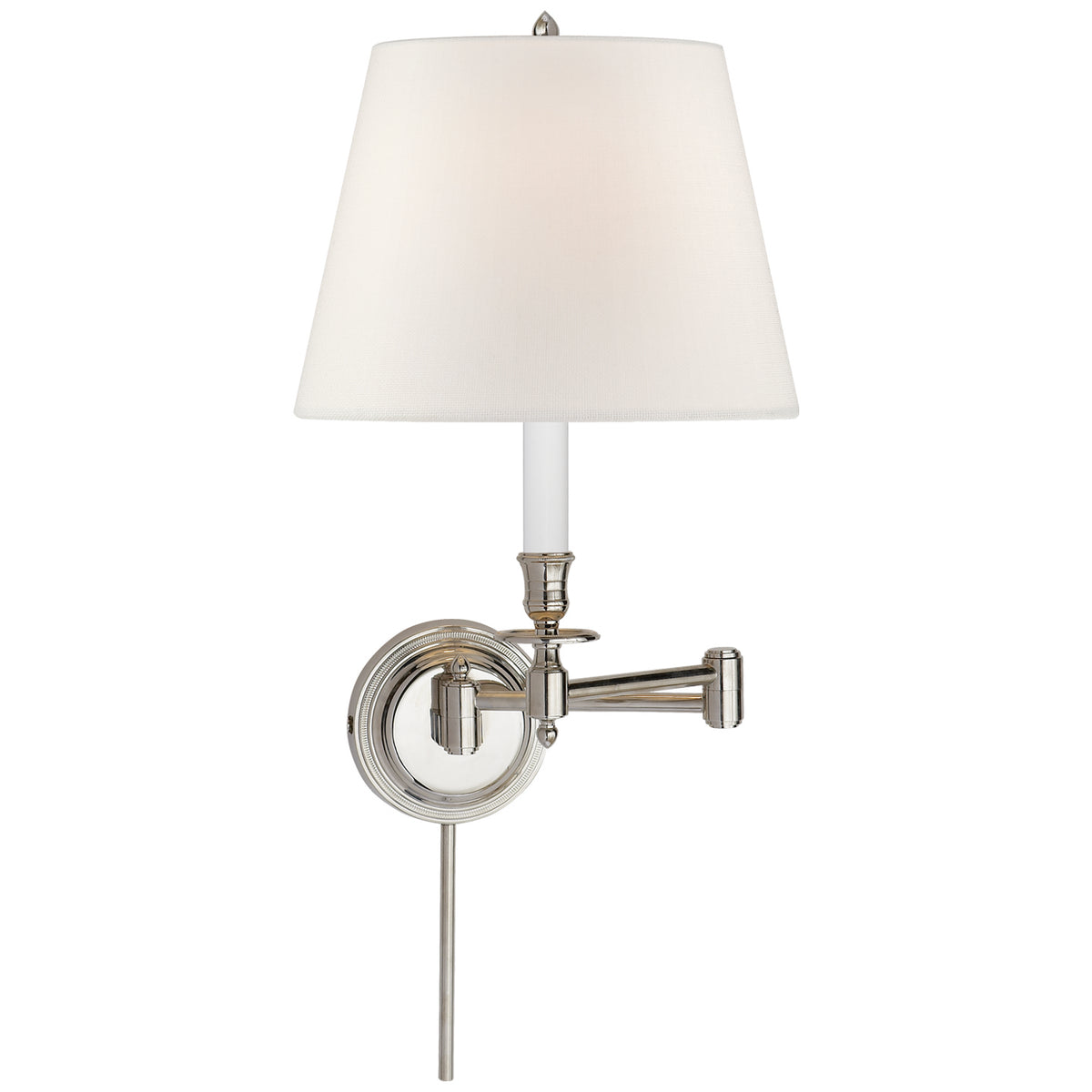 Candle Stick One Light Swing Arm Wall Lamp