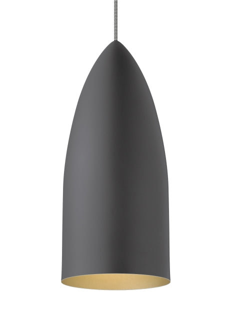 Mini Signal Pendant — MonoRail, Rubberized Gray/Gold, LED