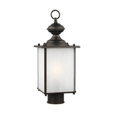 Jamestowne 17" Post Lantern — Frosted Seeded