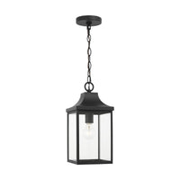 Saybrook 15" Hanging Lantern — Clear and Smooth White