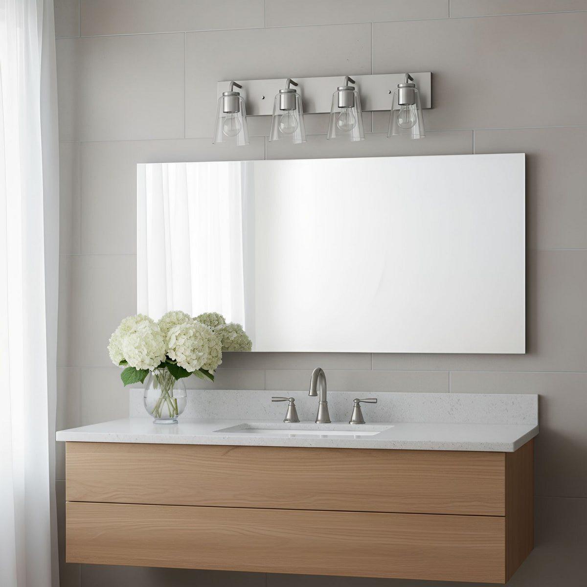 Miles Four Light Bath — Clear