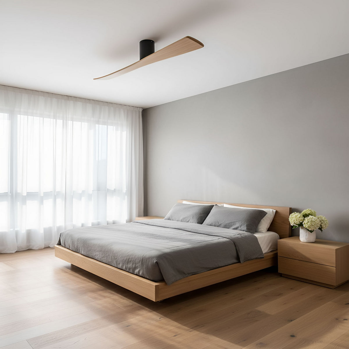 Plank Smart 52" Hugger Ceiling Fan