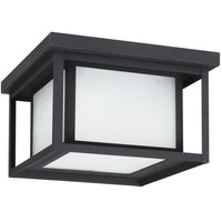 Hunnington Flush Mount — 2 Light, Etched Seeded