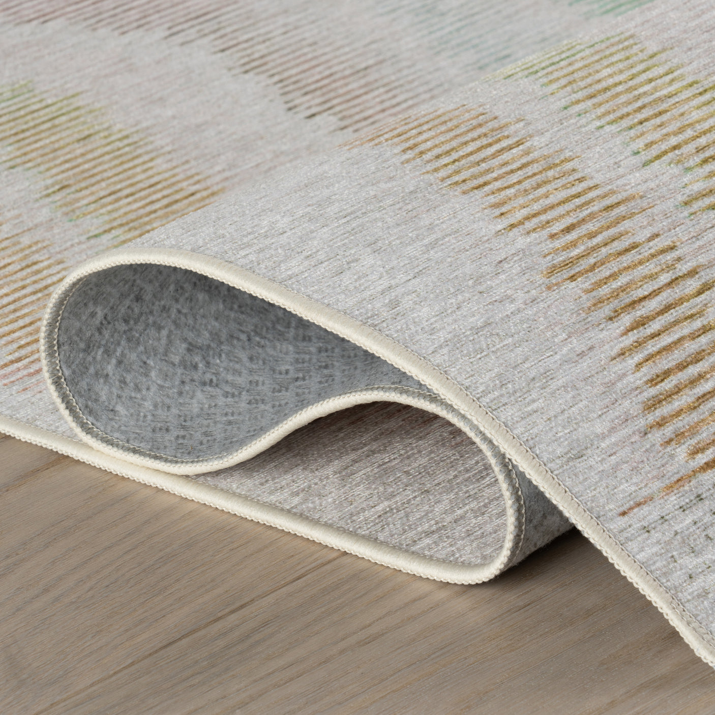 Zarek Novelty Chevron Machine Washable Rug