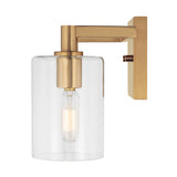 LED Bath Wall Sconce — W: 14.25" × H: 7.75" × D: 6.38"