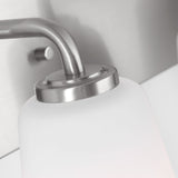 Miles Four Light Bath — Etched white glass