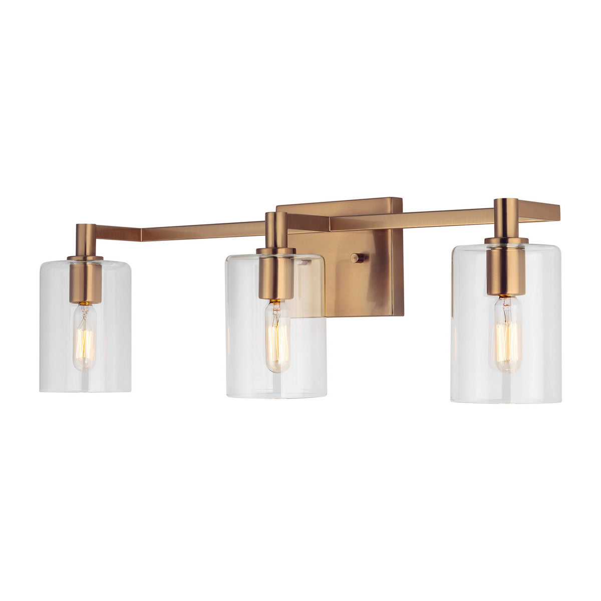 LED Bath Wall Sconce — W: 24.63" × H: 7.75" × D: 6.38"
