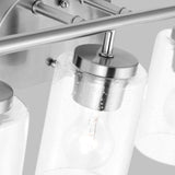 Oslo 3-Light Bath Sconce — Clear Seeded