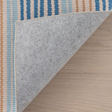 Tyne Coastal Striped Machine Washable Rug