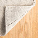 Dash & Albert Numa Hand Knotted Wool Rug in Charcoal, corner turned back