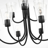 Miles Nine Light Chandelier — Clear