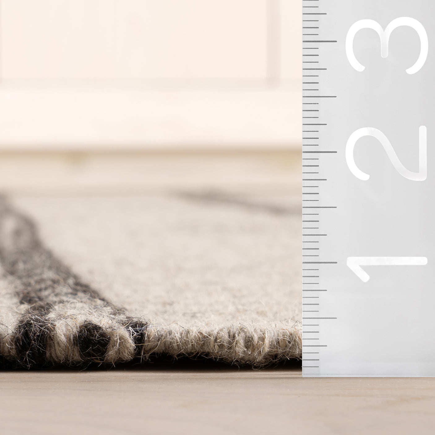 Nate Berkus York Striped Wool Cozy Area Rug