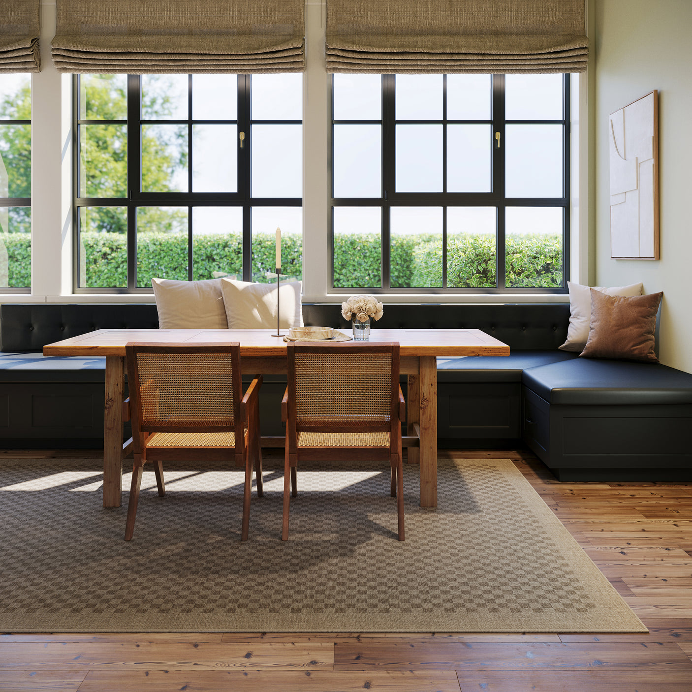 Nate Berkus Watts Modern Checkered Washable Area Rug