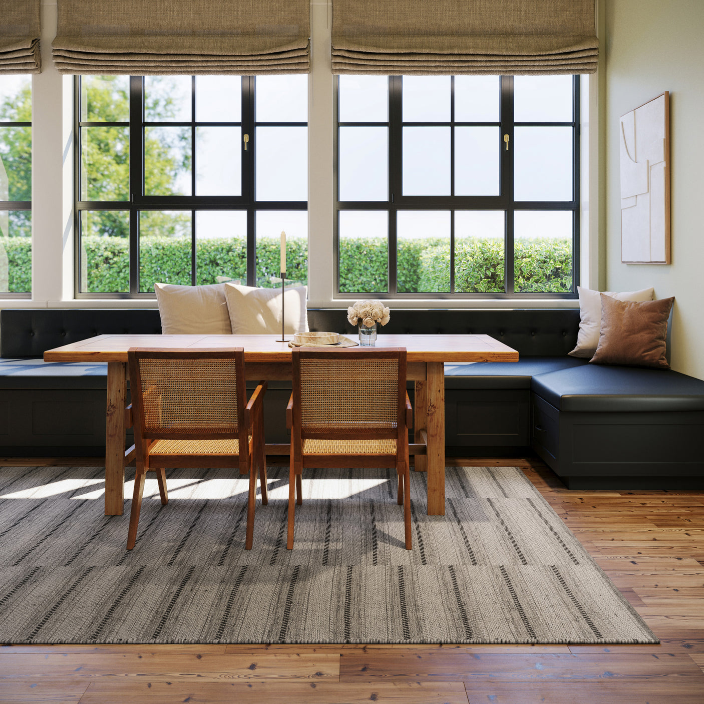 Nate Berkus Mateo Striped Wool Cozy Area Rug