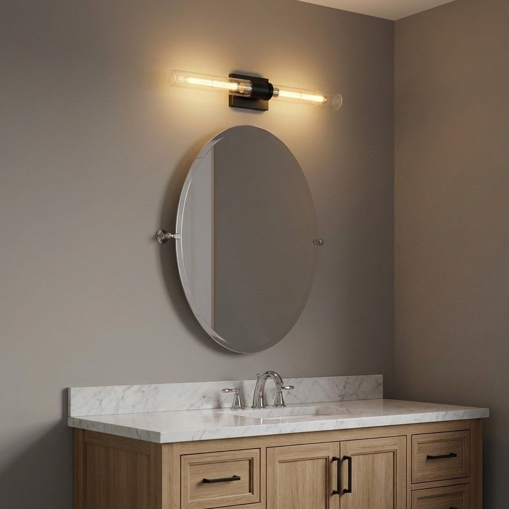 Keaton 30" Vanity Sconce — Crackle