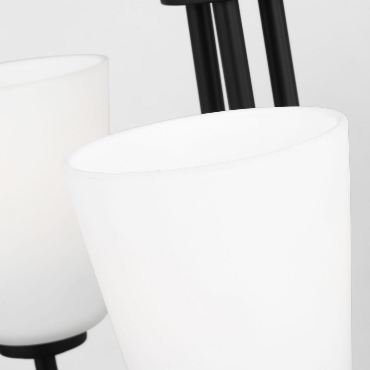 Miles Three Light Chandelier — Etched white