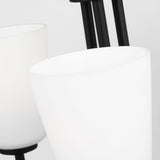 Miles Three Light Chandelier — Etched white