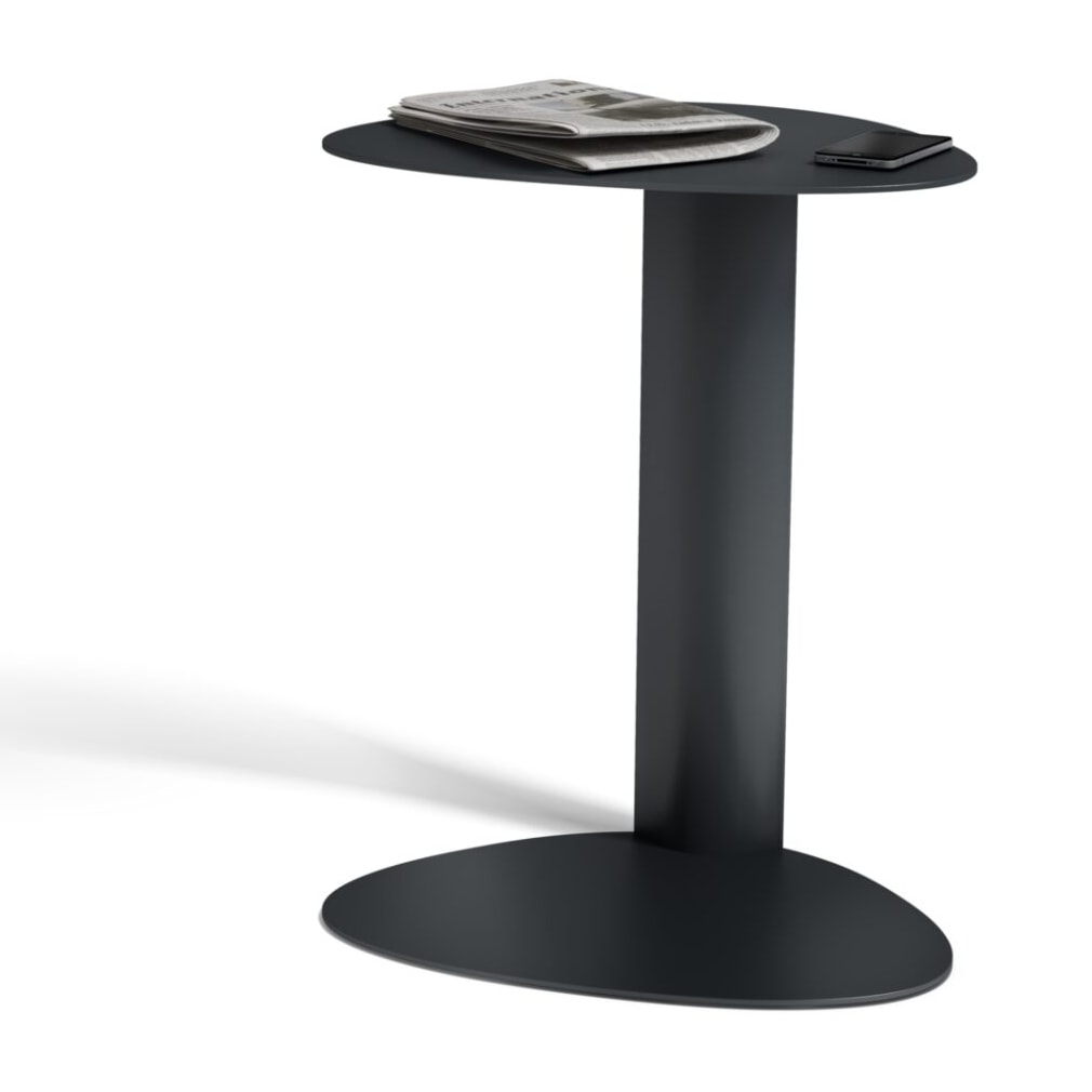BDi Bink Laptop Stand / Side Table in Pepper, on white