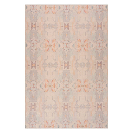Dash & Albert Bize Transitional Abstract Washable Rug in Multicolour, on white