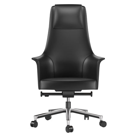 BDi Bolo 3531 Executive Leather Office Chair in Black, on white