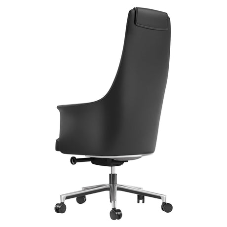 BDi Bolo 3531 Executive Leather Office Chair in Black, on white