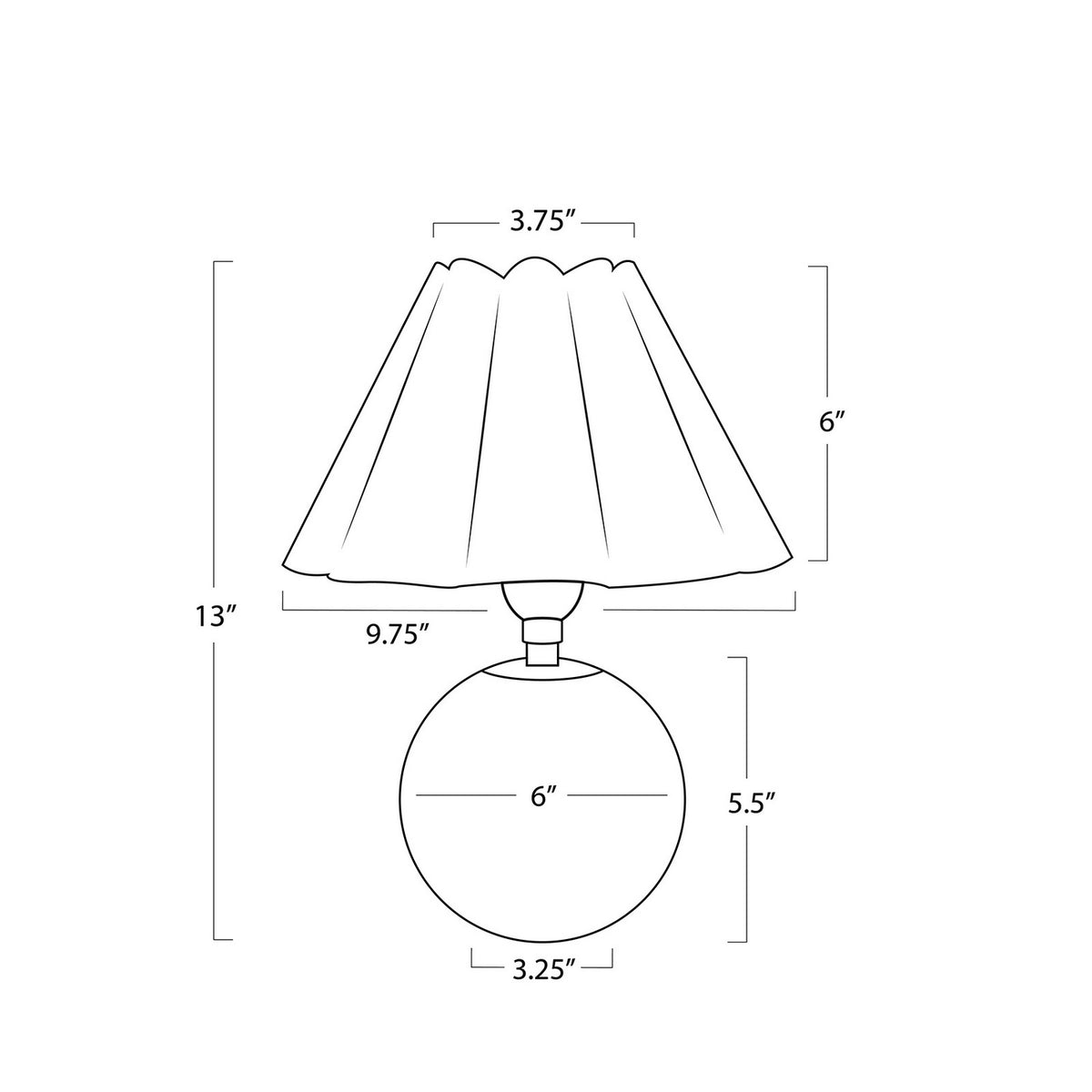Giorgio One Light Mini Lamp — Clear