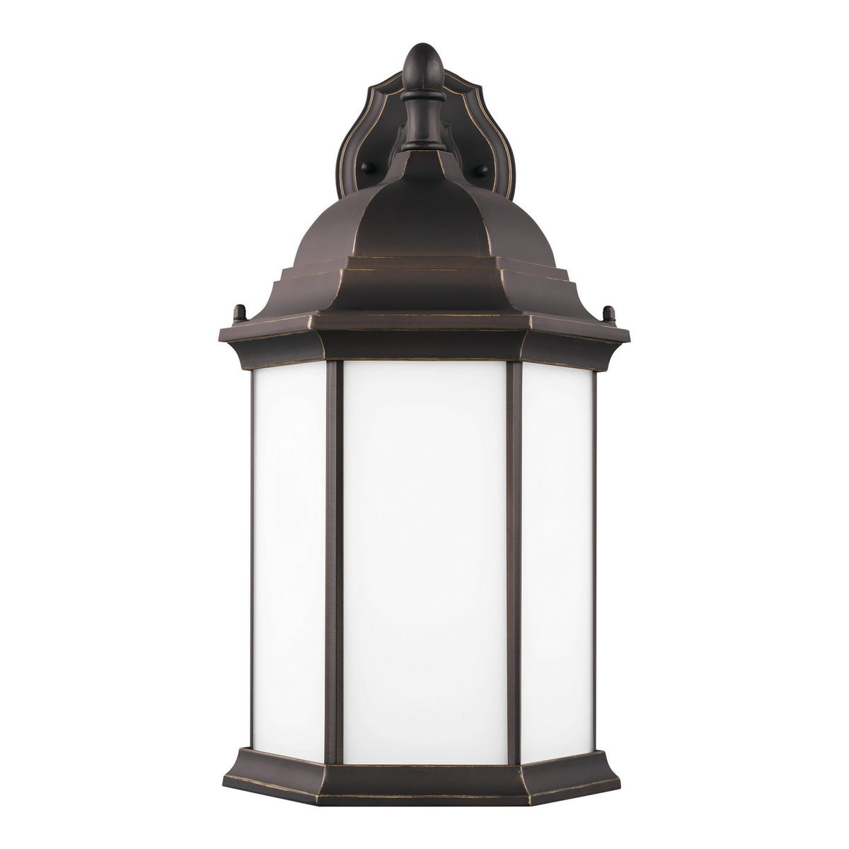 Sevier 18.75" Down Lantern — Satin Etched