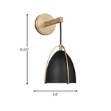 One Light Wall/Bath Sconce — Midnight Black, 60 W