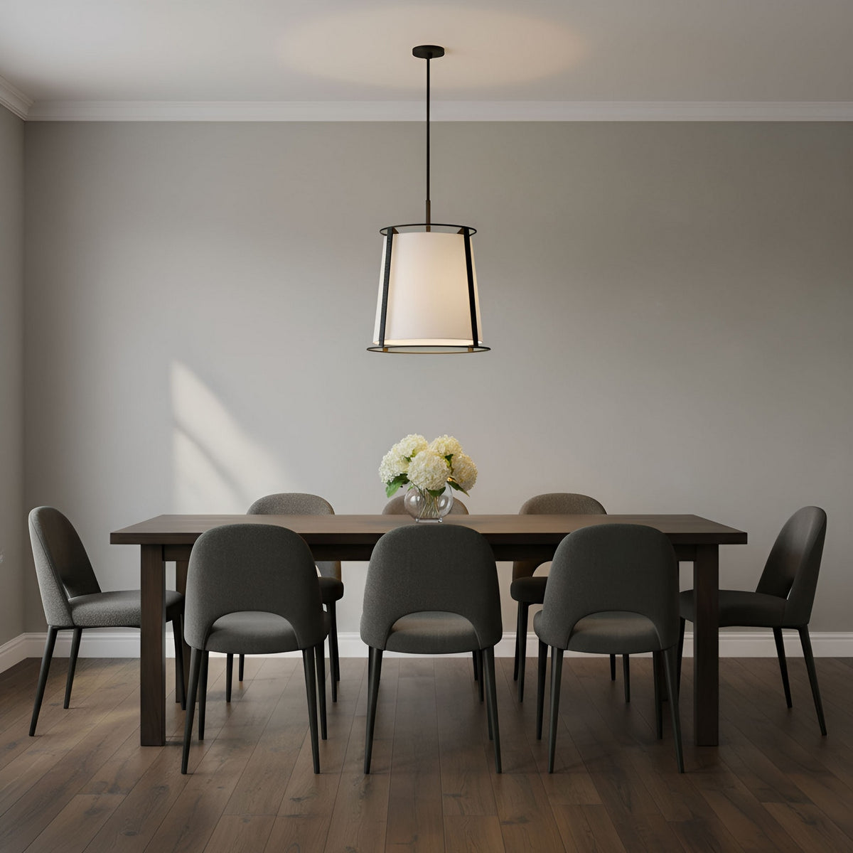 Two Light Pendant — White