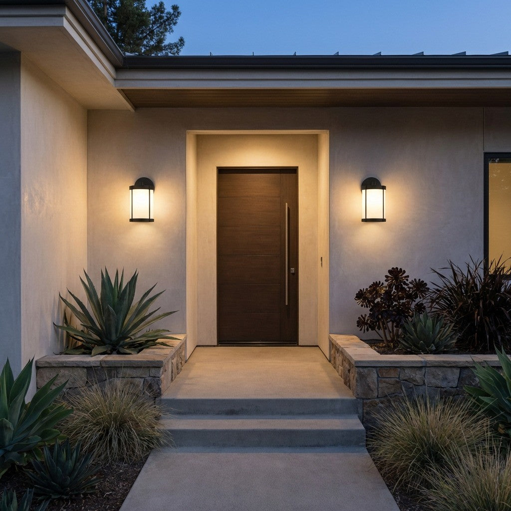 Luning Medium Lantern — White Aluminum Shade