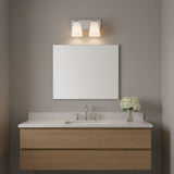Miles Two Light Bath — Etched white glass