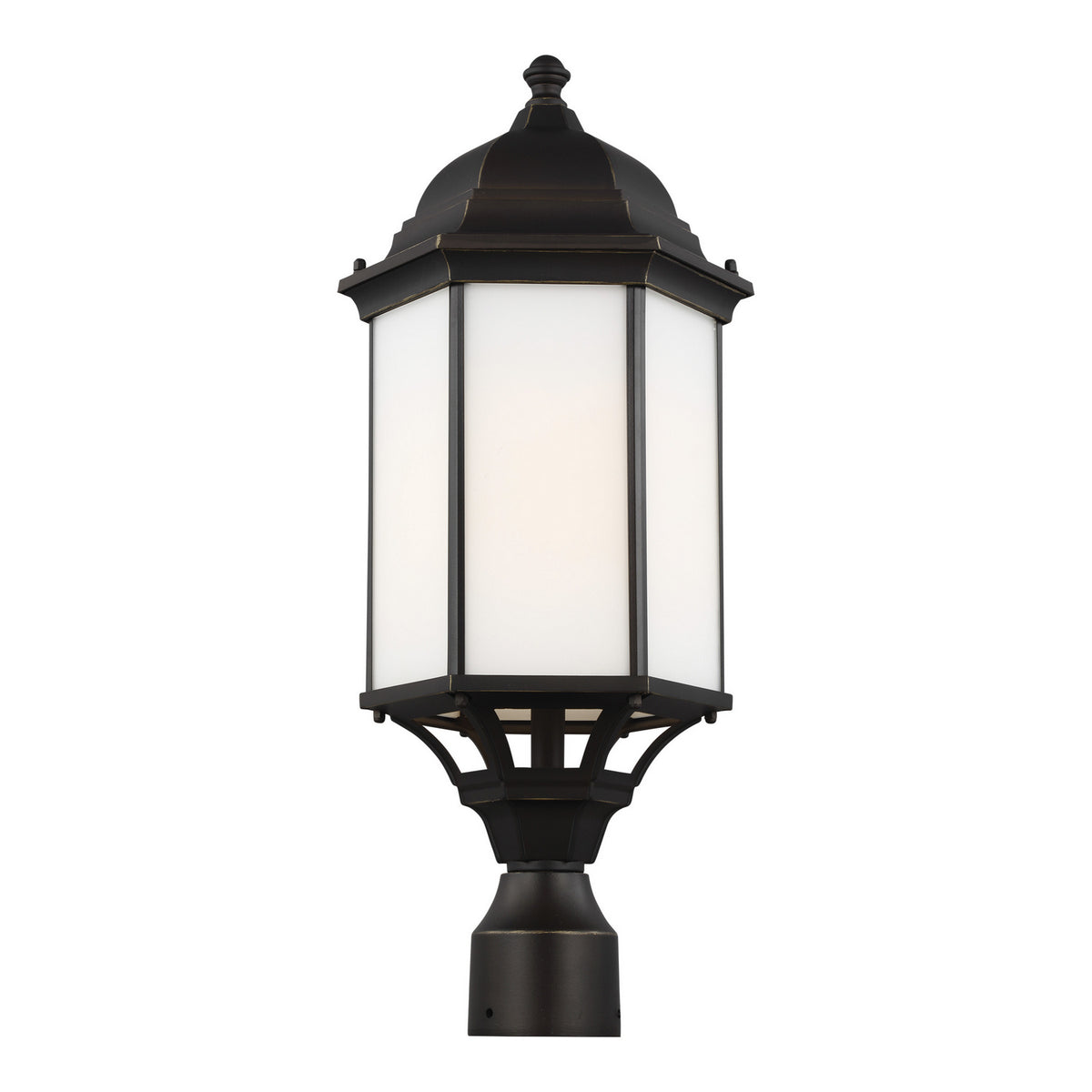 Sevier 22" Post Lantern — Satin Etched