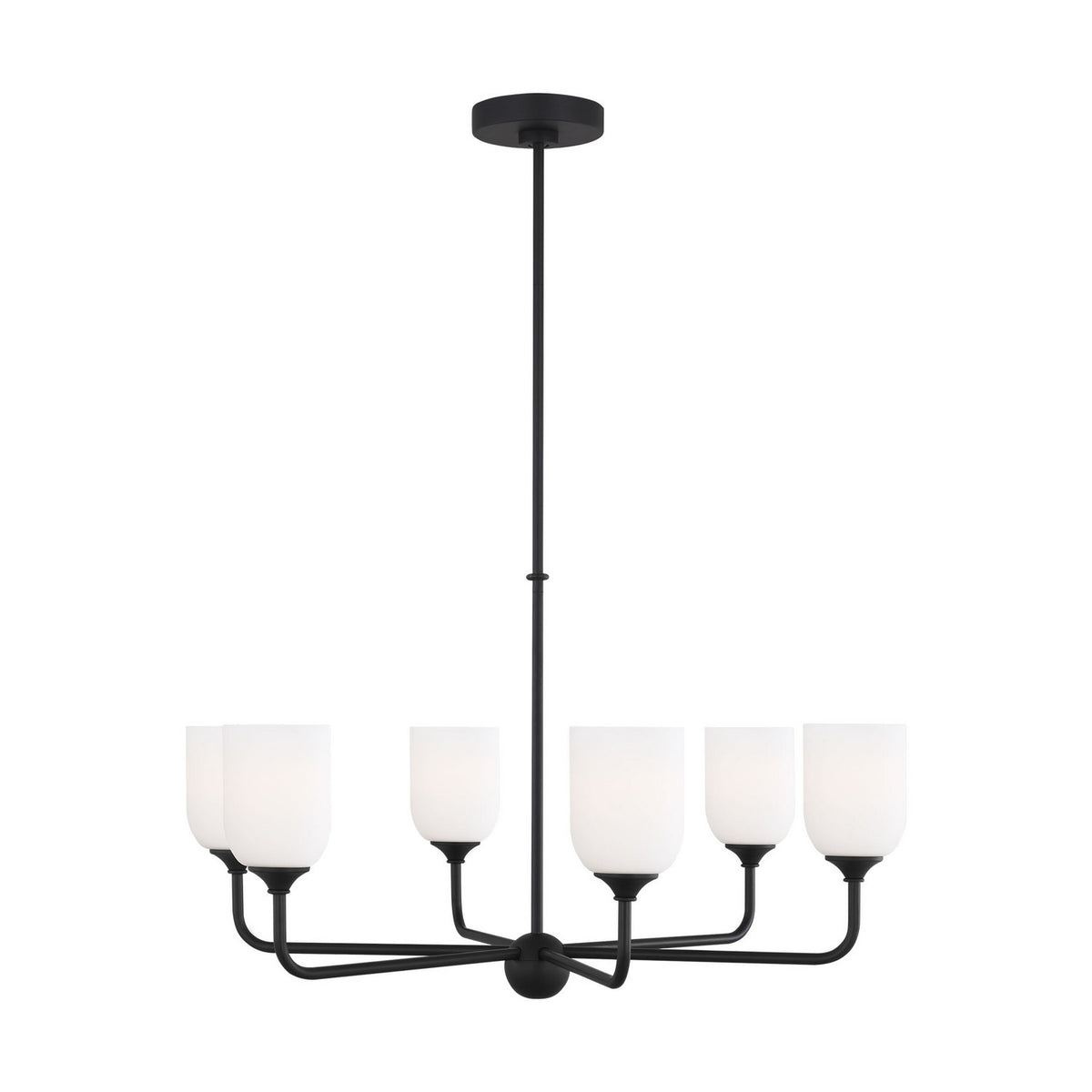 Six Light Chandelier — 17.25"