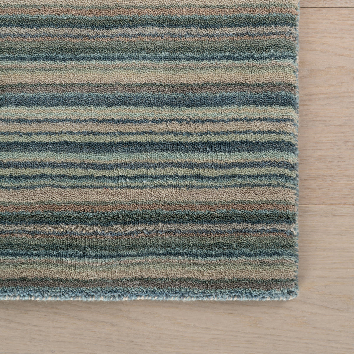Dash & Albert Brindle Stripe Hand Loom Knotted Wool Rug in Blue, photo 6