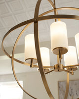 Alturas 5-Light Chandelier — Etched / White Inside