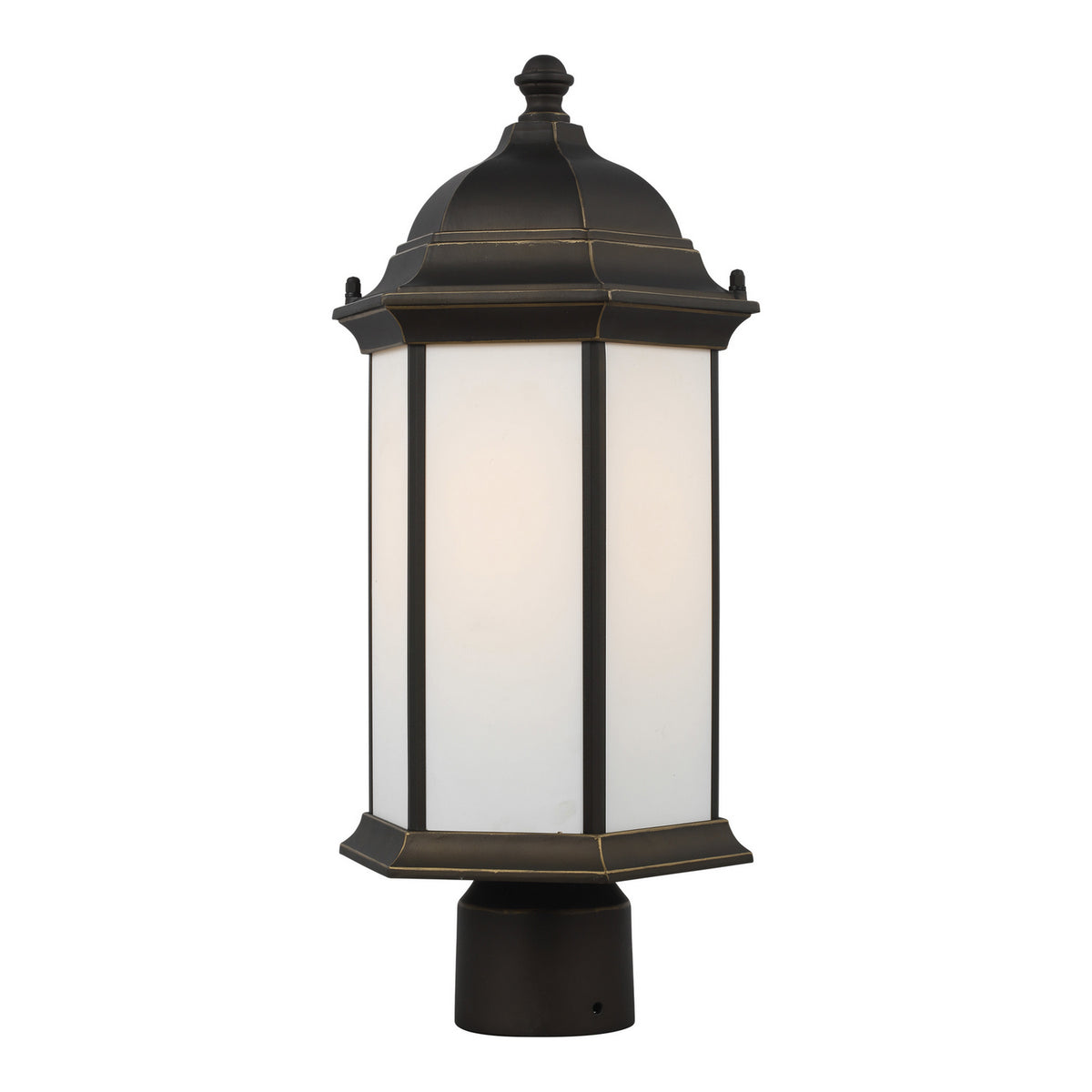 Sevier 18" Post Lantern — Satin Etched