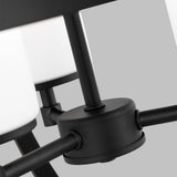 Alturas Three Light Chandelier — Etched / White Inside