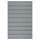 Dash & Albert Caldera Modern Checkered Indoor/Outdoor Rug in Blue, on white