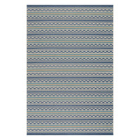 Dash & Albert Caldera Modern Checkered Indoor/Outdoor Rug in Blue, on white