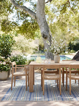 Dash & Albert Caldera Modern Checkered Indoor/Outdoor Rug in Blue, photo 2