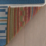 Dash & Albert Caldera Modern Checkered Indoor/Outdoor Rug in Blue, photo 5