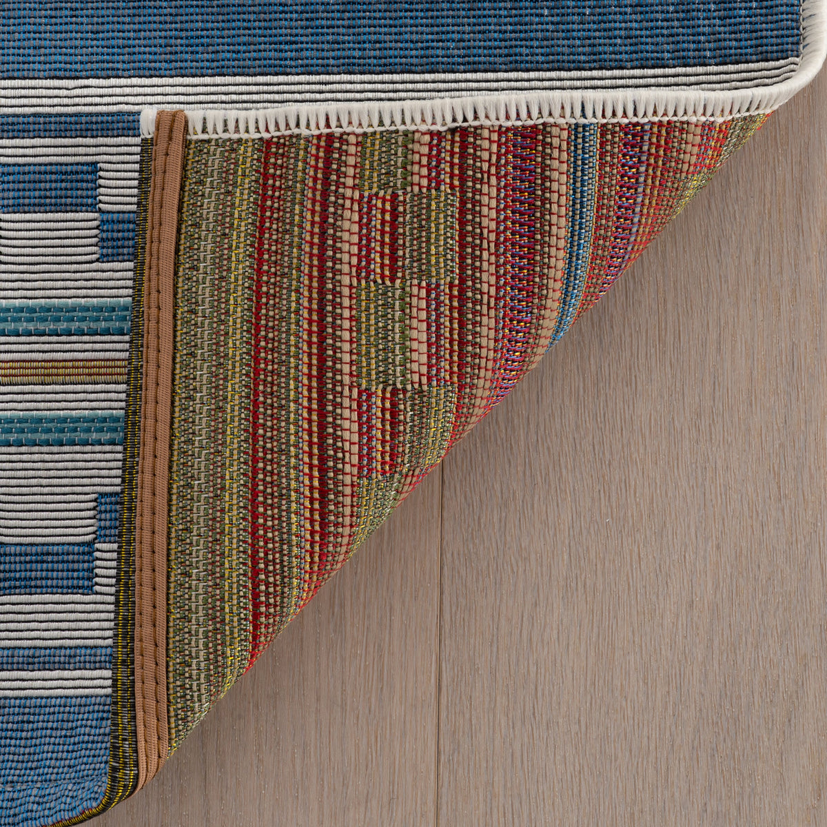 Dash & Albert Caldera Modern Checkered Indoor/Outdoor Rug in Blue, photo 5