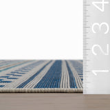 Dash & Albert Caldera Modern Checkered Indoor/Outdoor Rug in Blue, photo 7